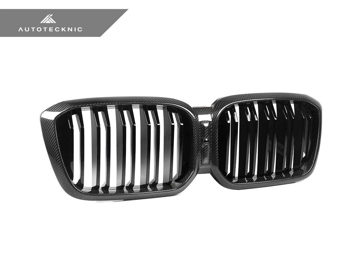 AutoTecknic Dry Carbon Fiber Dual-Slats Front Grille Set - BMW F97 X3M LCI | F98 X4M LCI