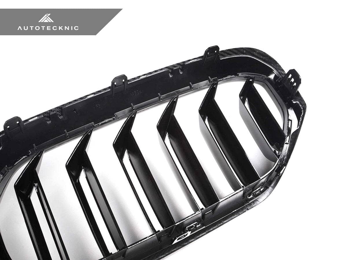 AutoTecknic Dry Carbon Fiber Dual-Slats Front Grilles - BMW G30 5-Series LCI