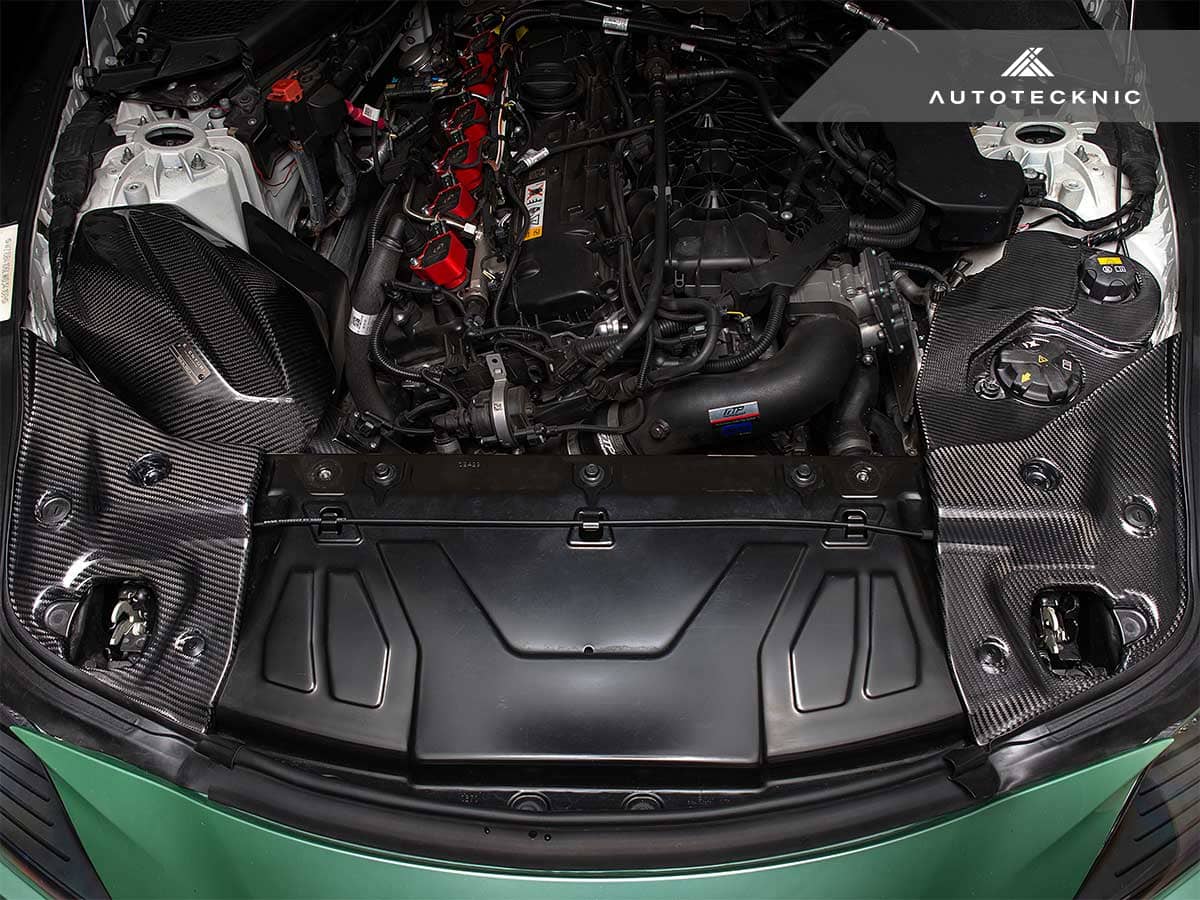 AutoTecknic Dry Carbon Fiber Engine Bay Trim - Toyota A90 Supra