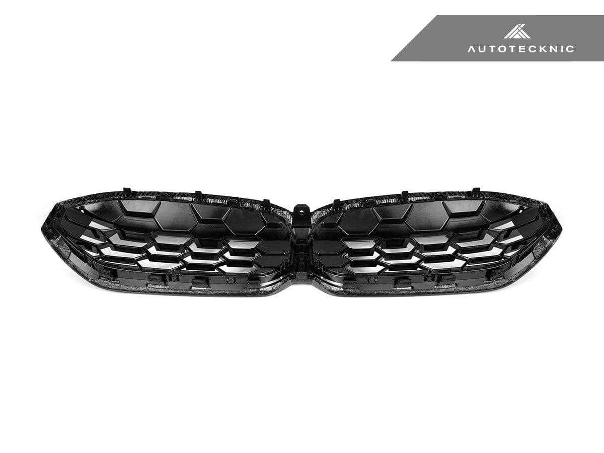 AutoTecknic Dry Carbon Fiber Honeycomb Front Grille - BMW G20 3-Series LCI