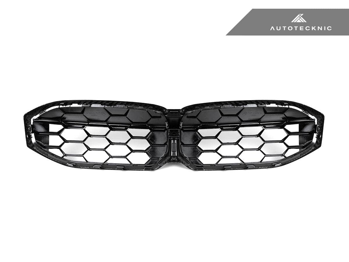 AutoTecknic Dry Carbon Fiber Honeycomb Front Grille - BMW G20 3-Series LCI