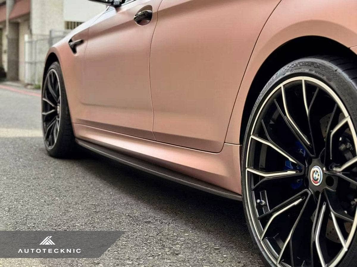 AutoTecknic Dry Carbon Fiber Side Skirt Extension Set - BMW F90 M5 | G30 5-Series