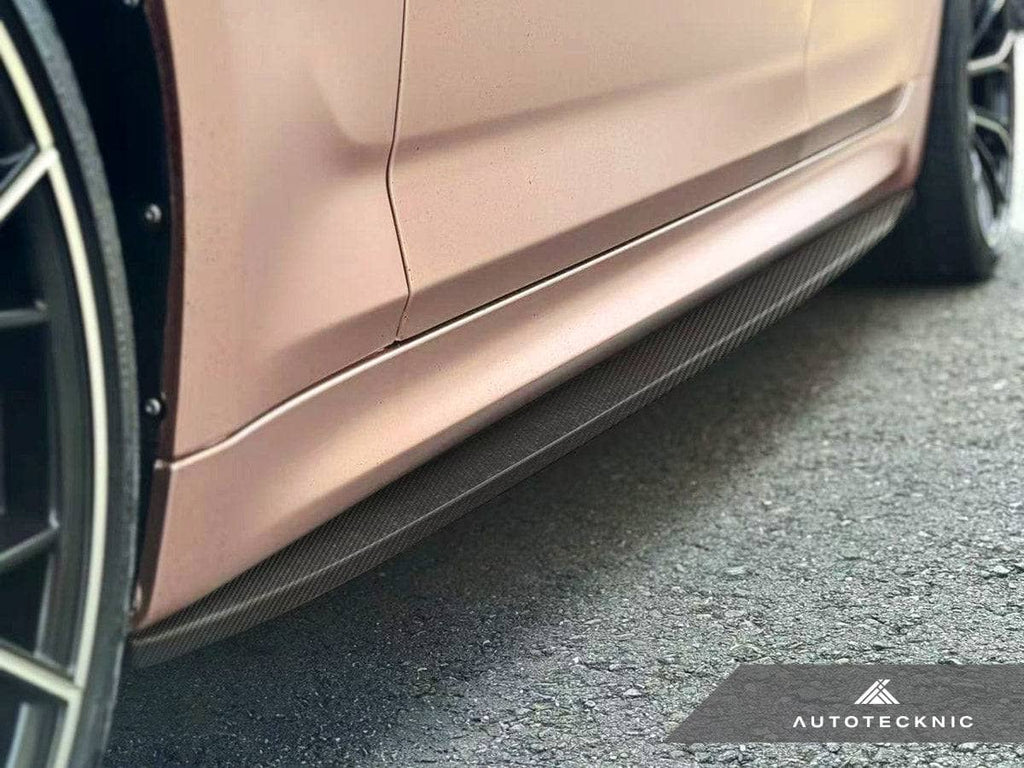 AutoTecknic Dry Carbon Fiber Side Skirt Extension Set - BMW F90 M5 | G30 5-Series