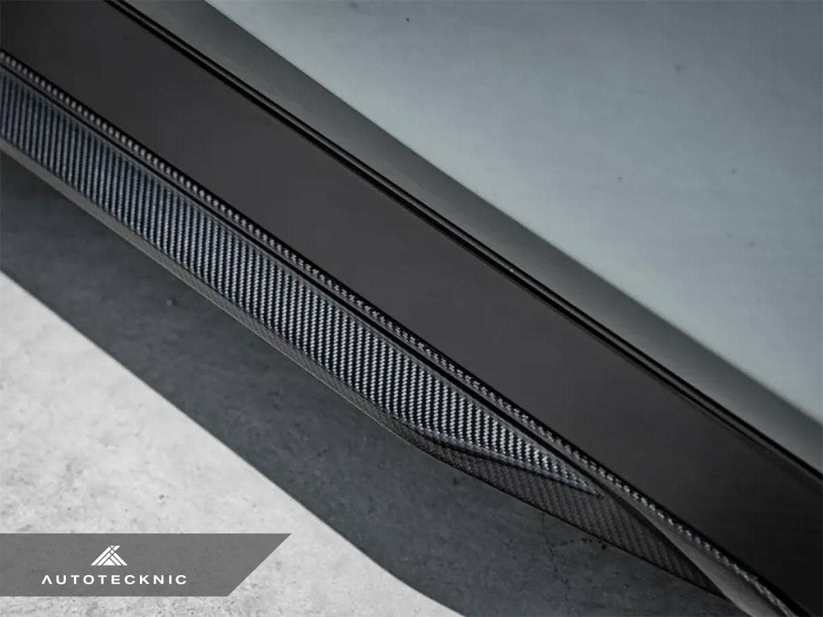 AutoTecknic Dry Carbon Fiber Side Skirt Extension Set - BMW G60 5-Series