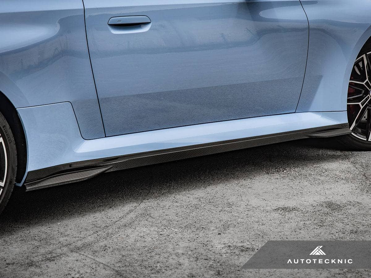 AutoTecknic Dry Carbon Fiber Side Skirt Extension Set - BMW G87 M2