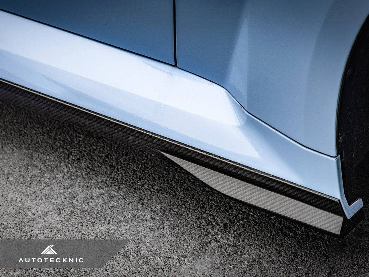 AutoTecknic Dry Carbon Fiber Side Skirt Extension Set - BMW G87 M2