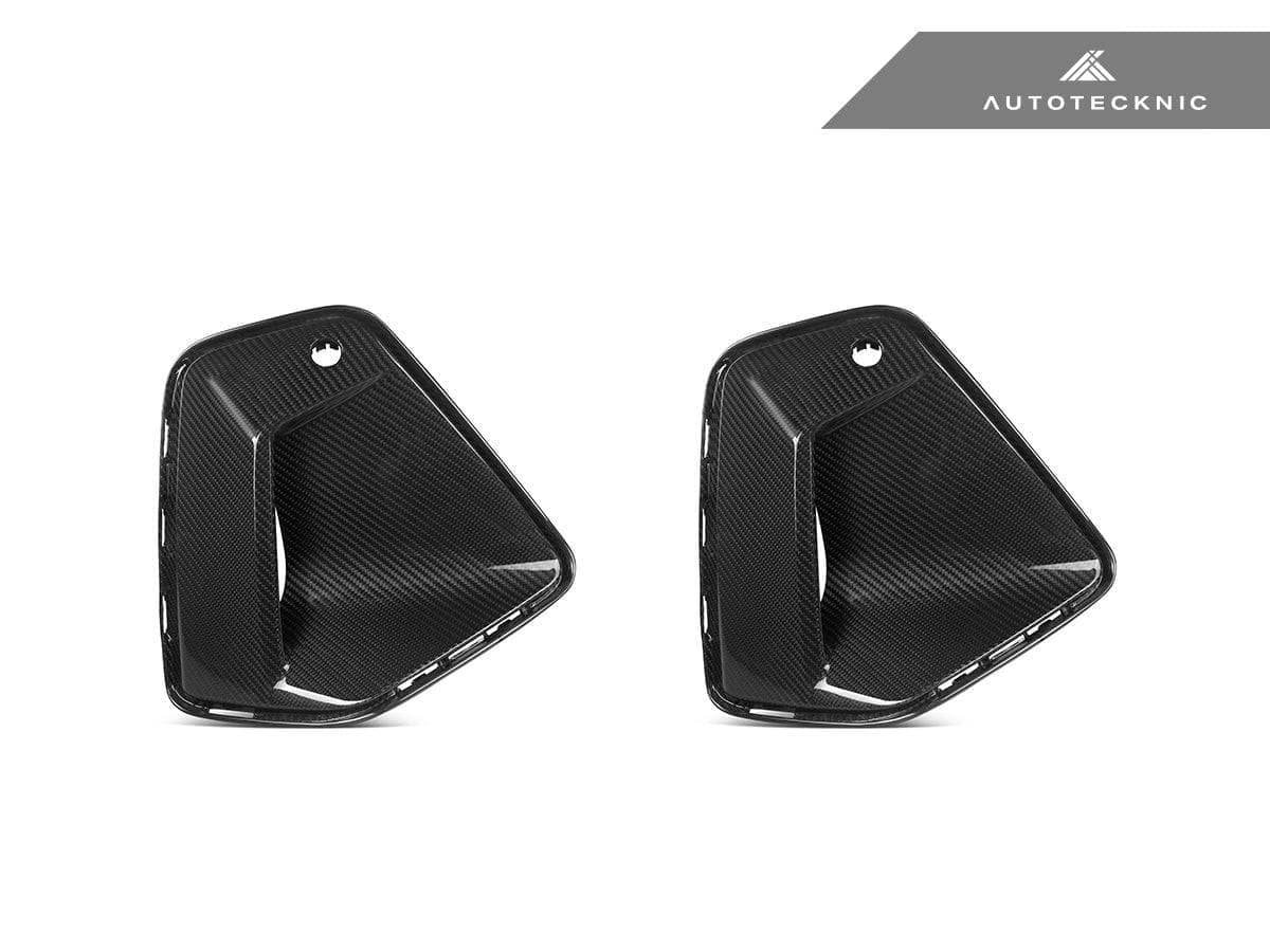 AutoTecknic Dry Carbon Front Bumper Trim Set - BMW G60 5-Series