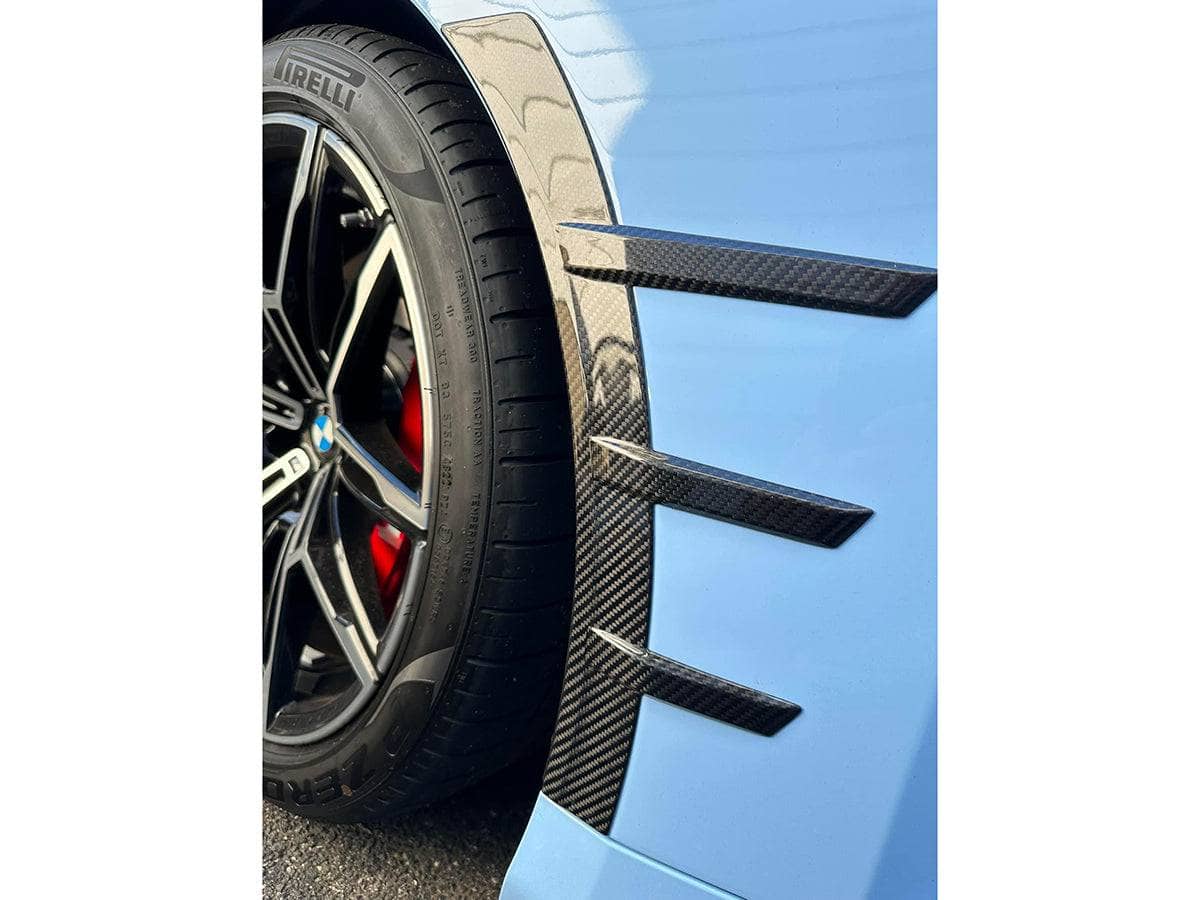 AutoTecknic Dry Carbon Front Fender Arch Trim Set - BMW G87 M2