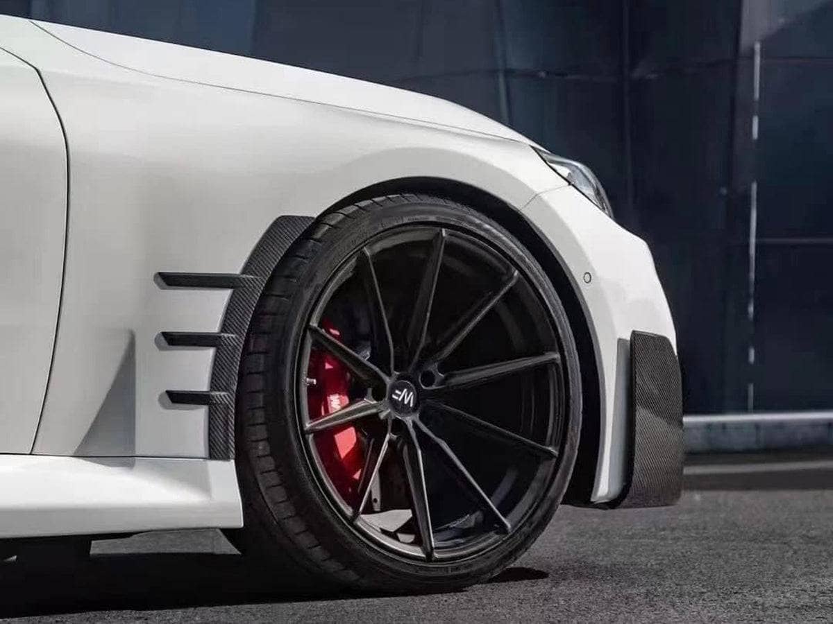 AutoTecknic Dry Carbon Front Fender Arch Trim Set - BMW G87 M2