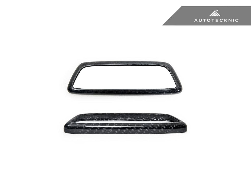 AutoTecknic Dry Carbon Front Seat Illuminated Emblem Surround Set - BMW M