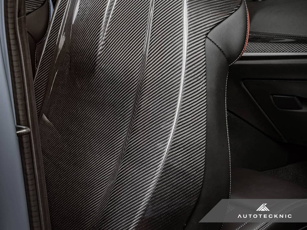 AutoTecknic Dry Carbon Full Seat Back Cover Set - BMW G87 M2