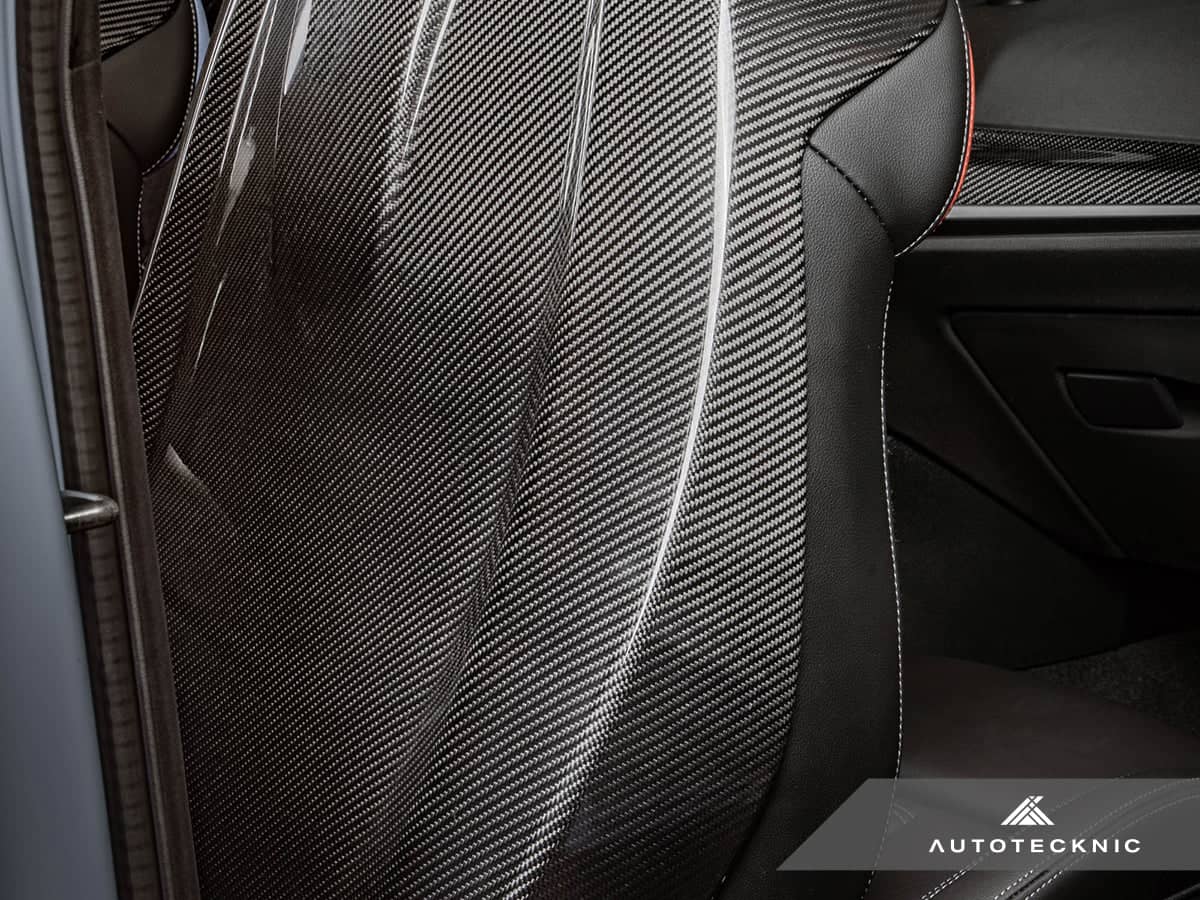 AutoTecknic Dry Carbon Full Seat Back Cover Set - BMW G87 M2