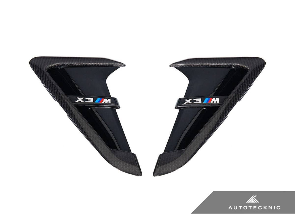 AutoTecknic Dry Carbon Gloss Black Fender Trim Set - BMW F97 X3M | F98 X4M