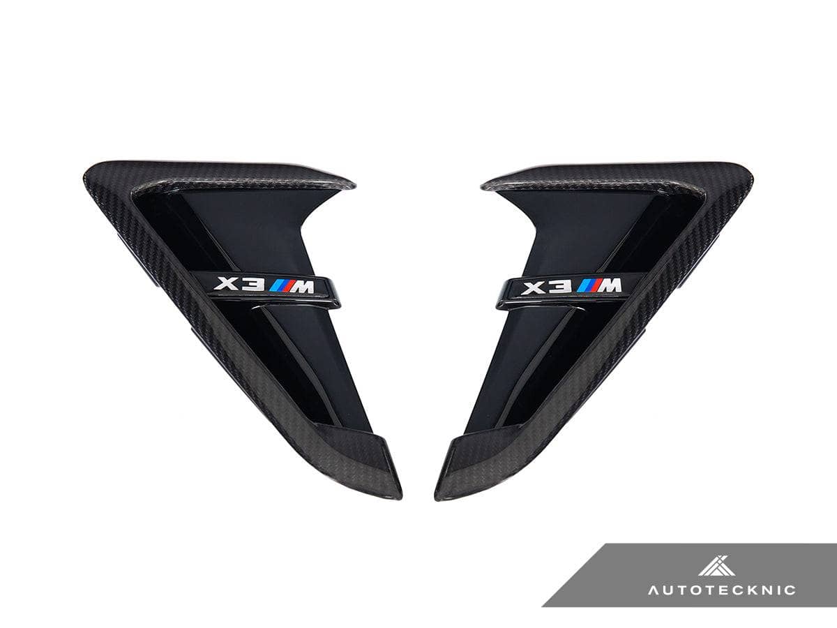 AutoTecknic Dry Carbon Gloss Black Fender Trim Set - BMW F97 X3M | F98 X4M