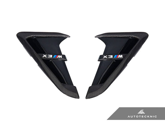 AutoTecknic Dry Carbon Gloss Black Fender Trim Set - BMW F97 X3M | F98 X4M