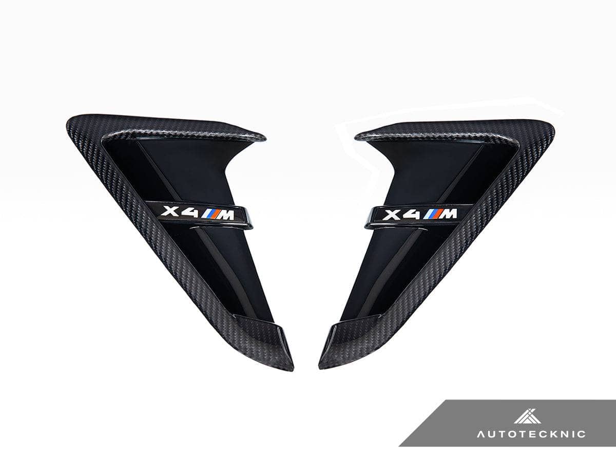 AutoTecknic Dry Carbon Gloss Black Fender Trim Set - BMW F97 X3M | F98 X4M