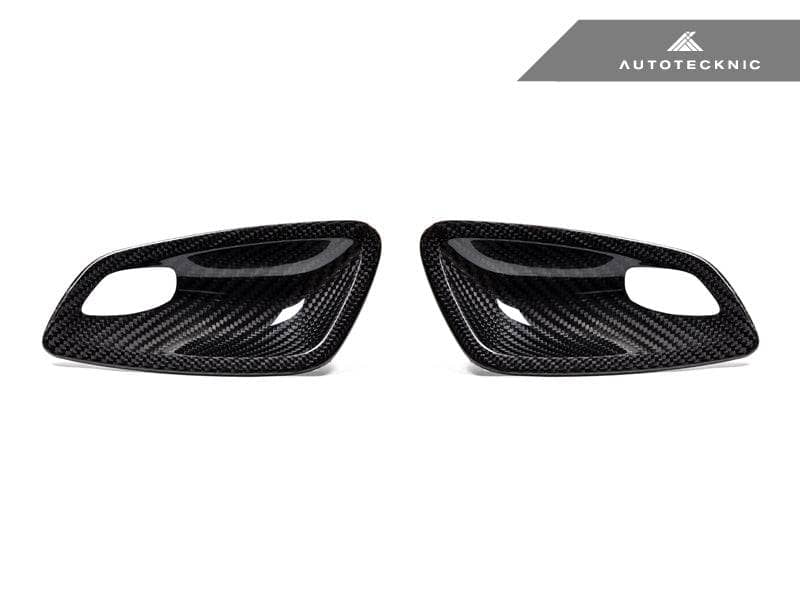AutoTecknic Dry Carbon Interior Door Handle Trim Set - BMW E82 1M | 1-Series