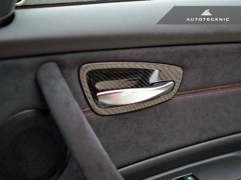 AutoTecknic Dry Carbon Interior Door Handle Trim Set - BMW E82 1M | 1-Series