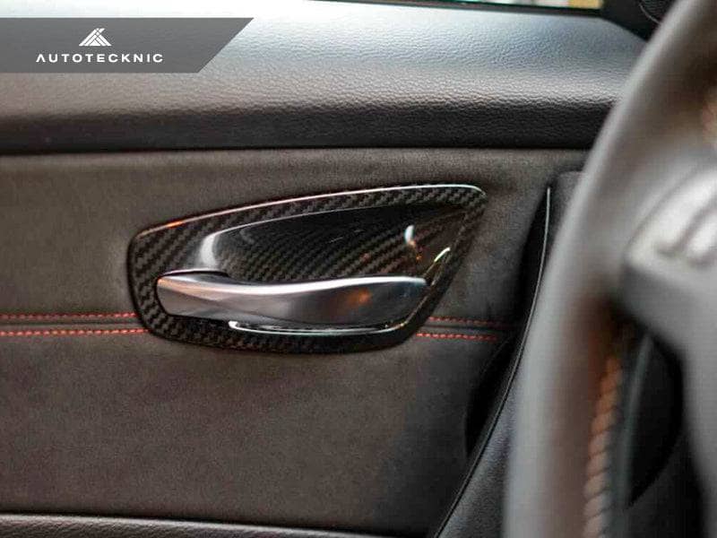 AutoTecknic Dry Carbon Interior Door Handle Trim Set - BMW E82 1M | 1-Series