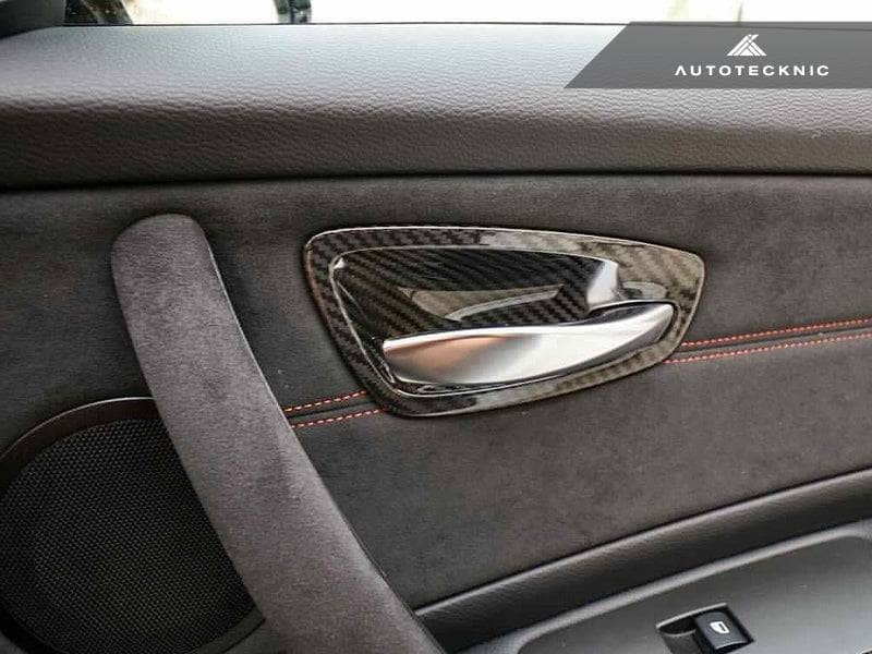 AutoTecknic Dry Carbon Interior Door Handle Trim Set - BMW E82 1M | 1-Series