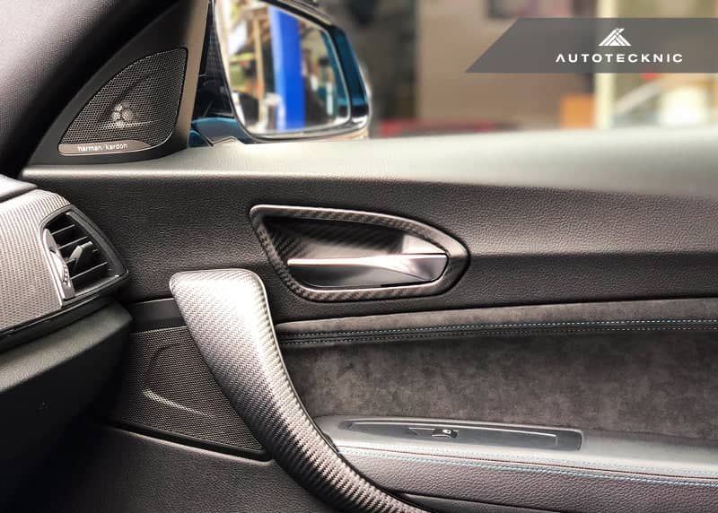 AutoTecknic Dry Carbon Interior Door Handle Trim Set - BMW F87 M2 | F22 2-Series | F20 1-Series