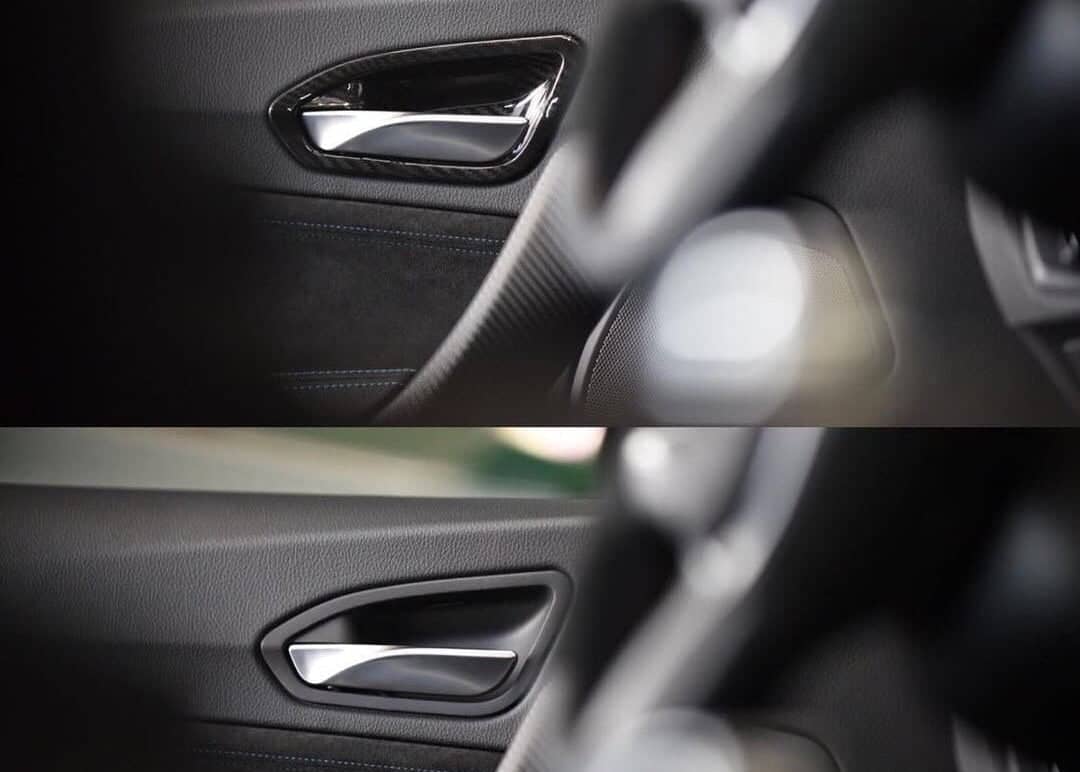 AutoTecknic Dry Carbon Interior Door Handle Trim Set - BMW F87 M2 | F22 2-Series | F20 1-Series