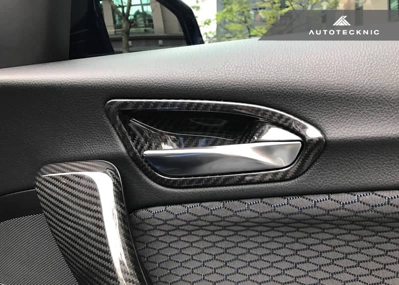 AutoTecknic Dry Carbon Interior Door Handle Trim Set - BMW F87 M2 | F22 2-Series | F20 1-Series