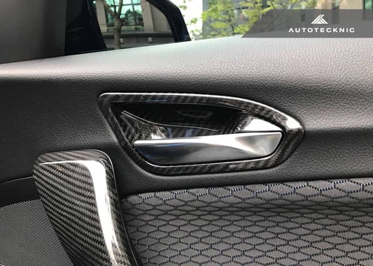 AutoTecknic Dry Carbon Interior Door Handle Trim Set - BMW F87 M2 | F22 2-Series | F20 1-Series