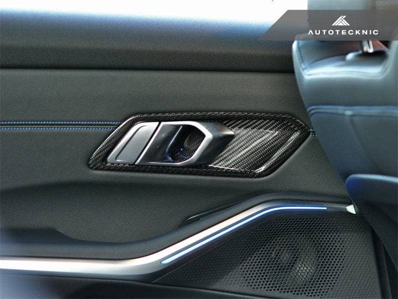 AutoTecknic Dry Carbon Interior Door Handle Trim Set - BMW G20 3-Series