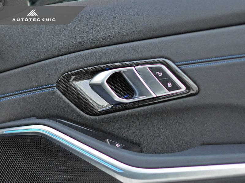 AutoTecknic Dry Carbon Interior Door Handle Trim Set - BMW G20 3-Series