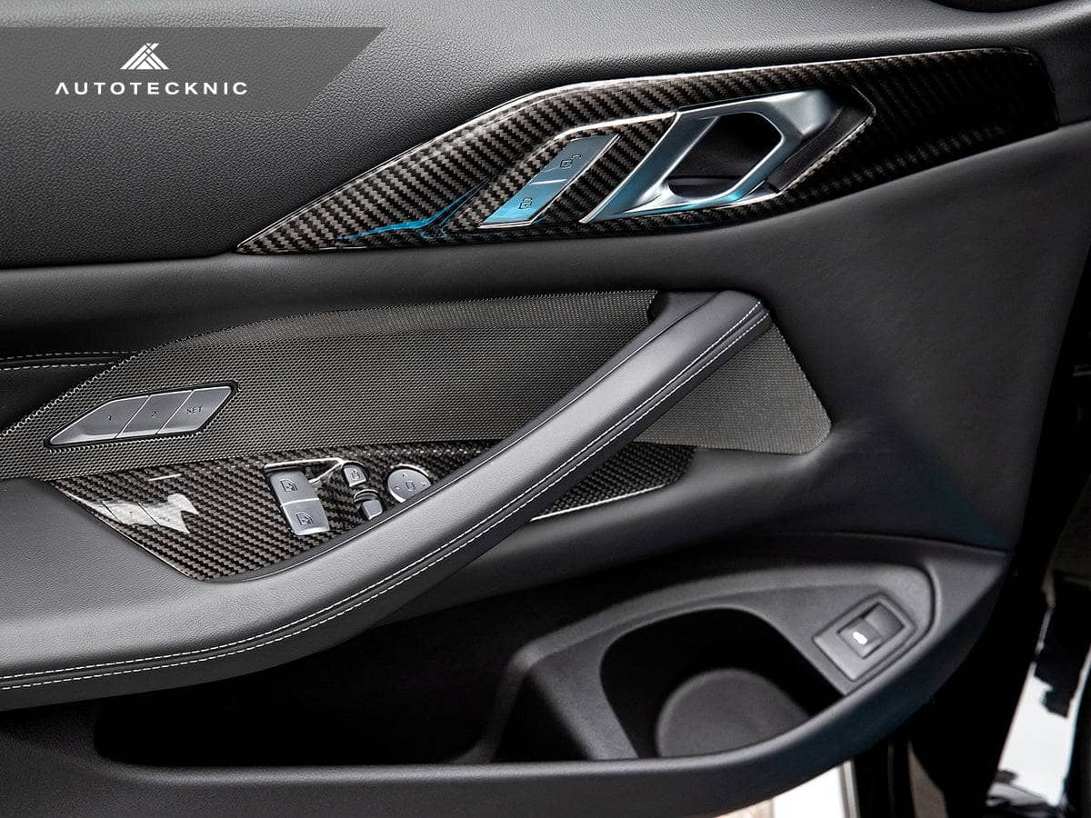 AutoTecknic Dry Carbon Interior Door Handle Trim Set - BMW G22 4-Series