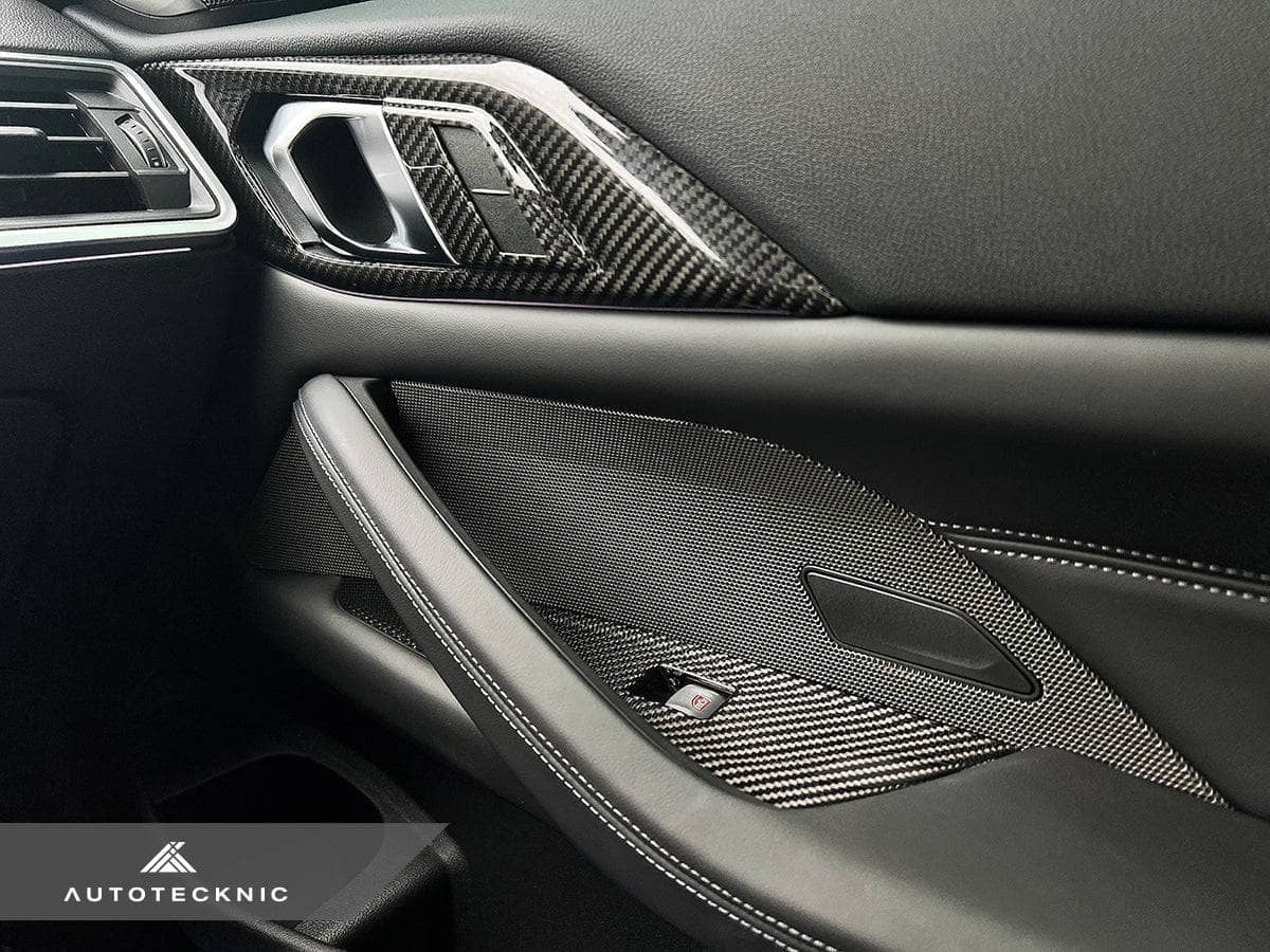 AutoTecknic Dry Carbon Interior Door Handle Trim Set - BMW G22 4-Series