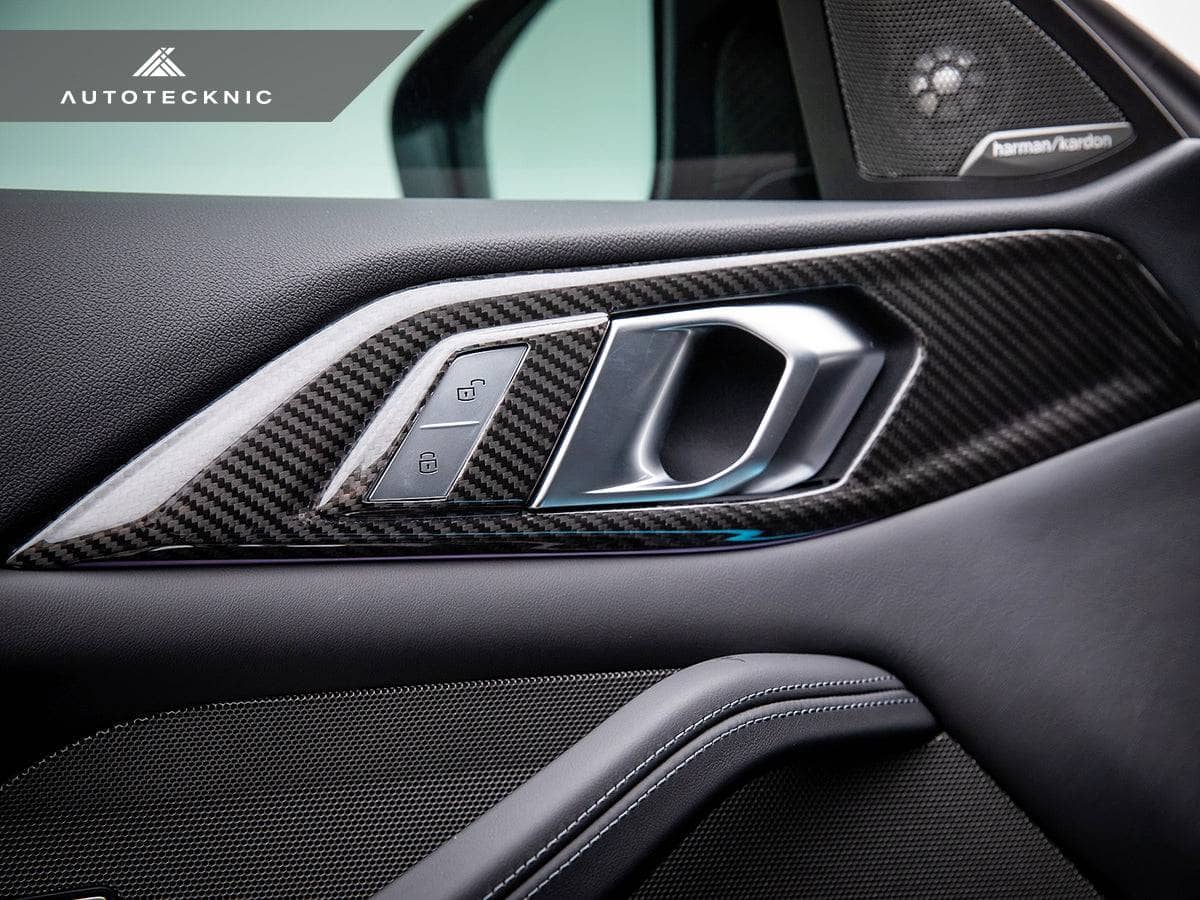 AutoTecknic Dry Carbon Interior Door Handle Trim Set - BMW G22 4-Series