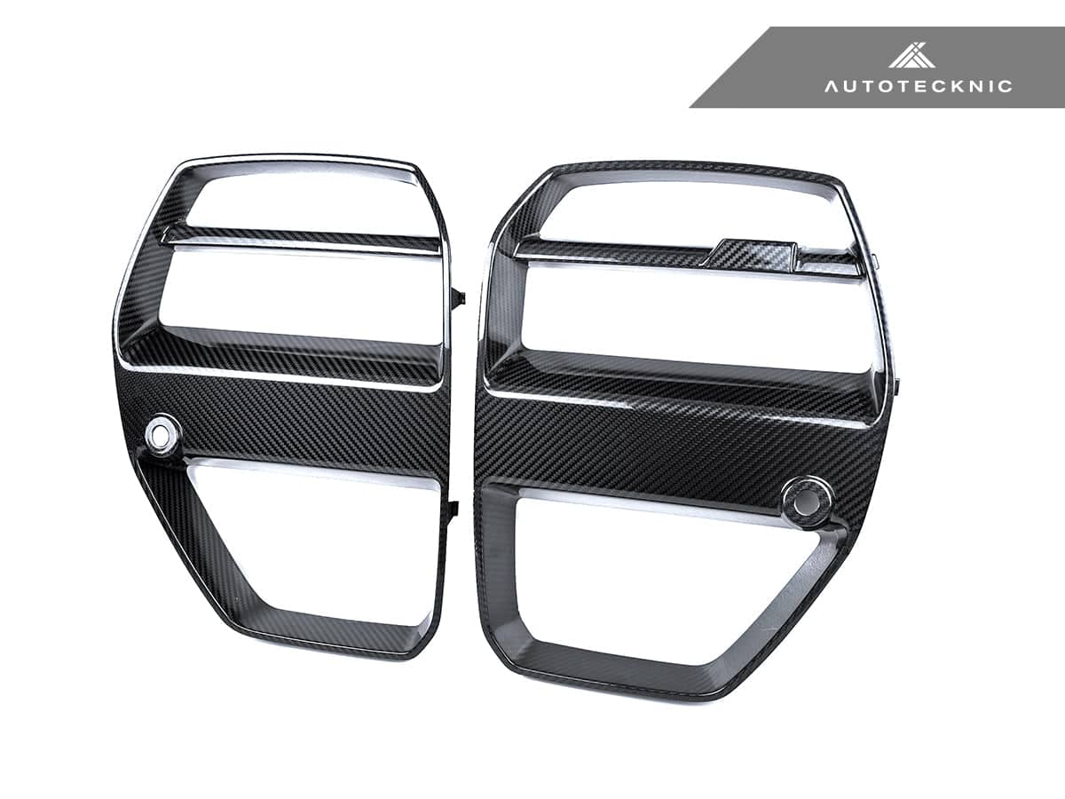 AutoTecknic Dry Carbon Motorsport V1 Front Grille Set - BMW G80 M3 | G82/ G83 M4