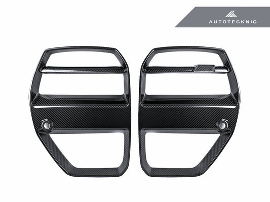 AutoTecknic Dry Carbon Motorsport V1 Front Grille Set - BMW G80 M3 | G82/ G83 M4