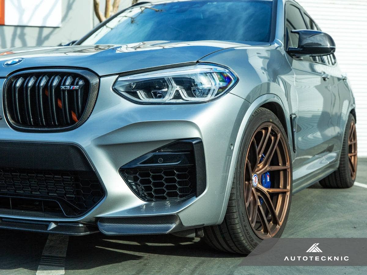 AutoTecknic Dry Carbon Performante Aero Splitter & Center Lip Set - BMW F97 X3M | F98 X4M