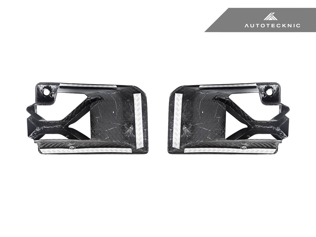 AutoTecknic Dry Carbon Podium Front Bumper Lower Vent Set - BMW G87 M2