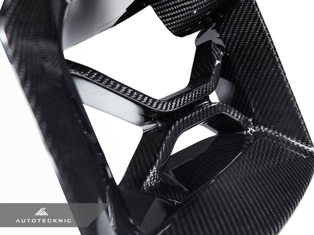 AutoTecknic Dry Carbon Podium Front Bumper Lower Vent Set - BMW G87 M2
