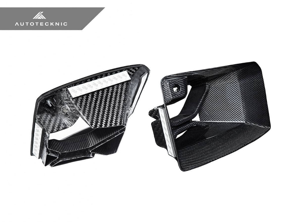 AutoTecknic Dry Carbon Podium Front Bumper Lower Vent Set - BMW G87 M2