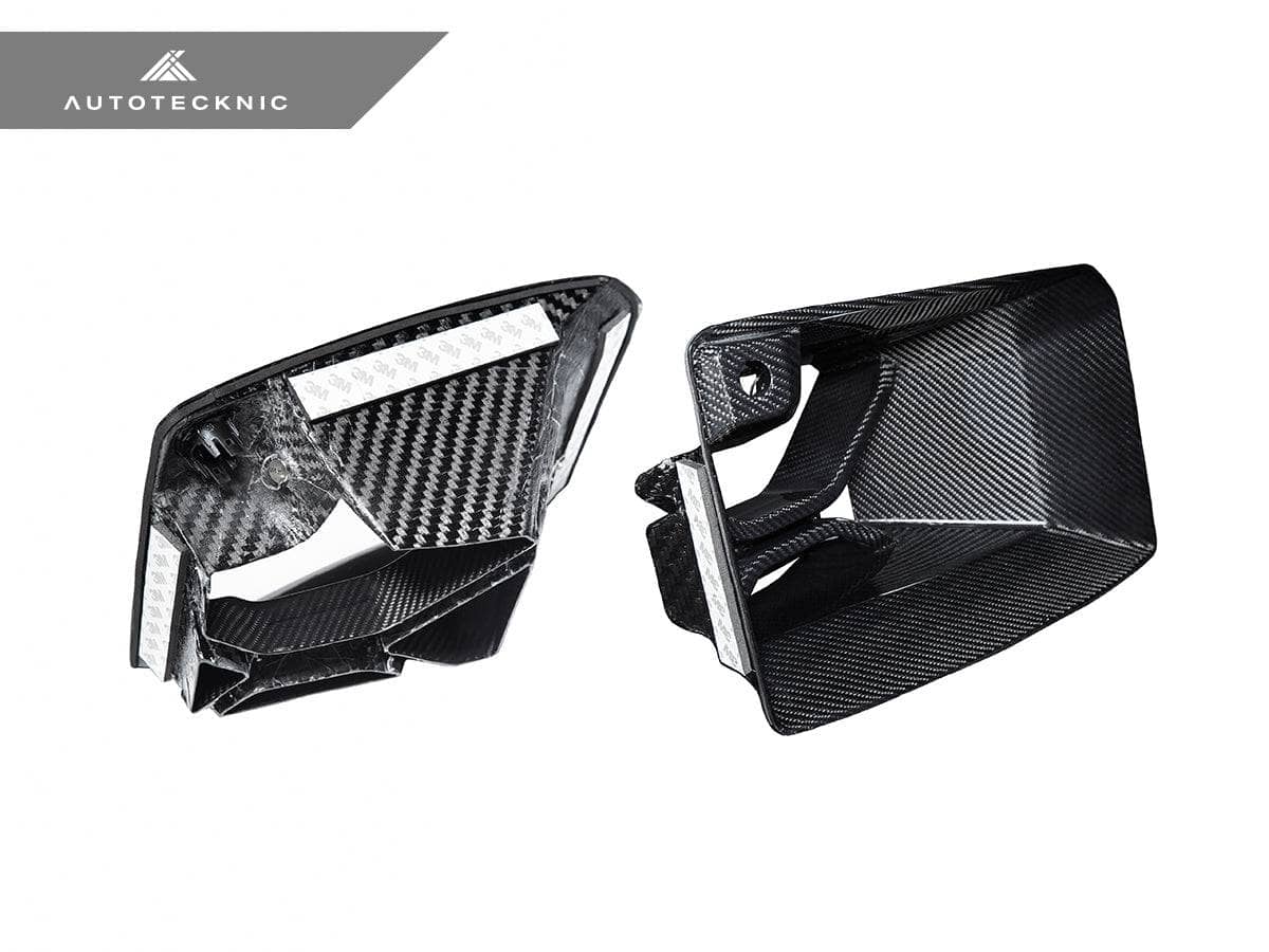 AutoTecknic Dry Carbon Podium Front Bumper Lower Vent Set - BMW G87 M2