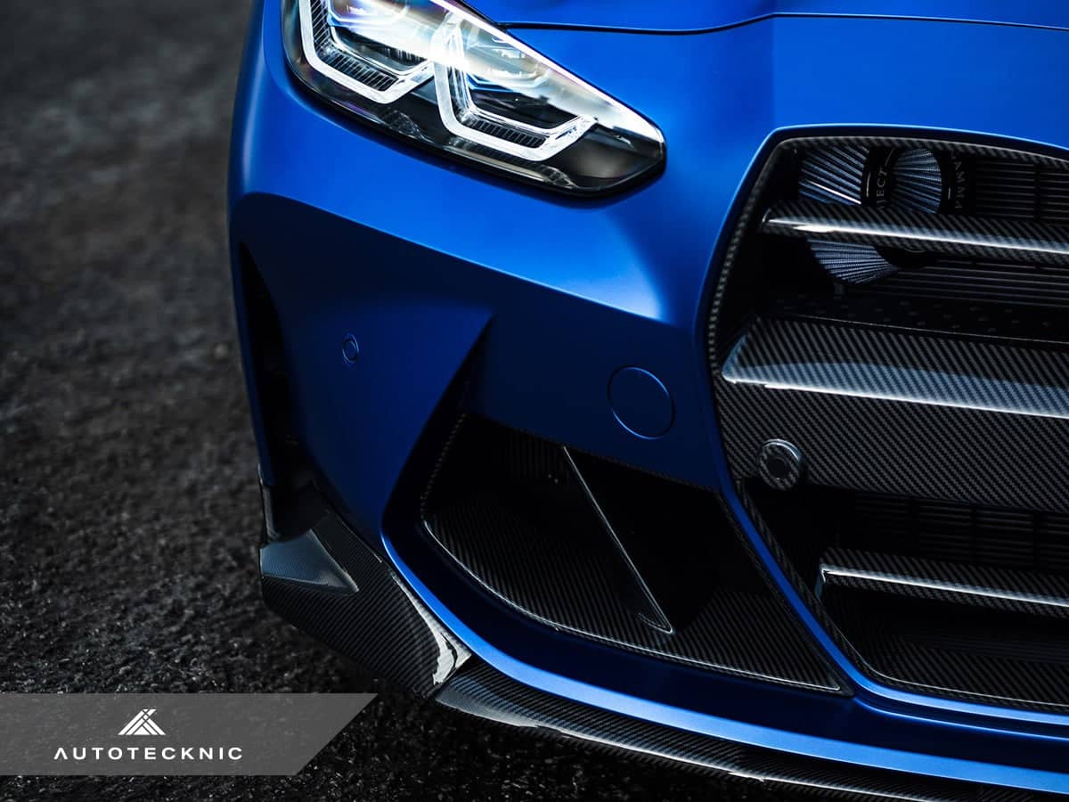 AutoTecknic Dry Carbon Podium V1 Front Grille Set - BMW G80 M3 | G82/ G83 M4