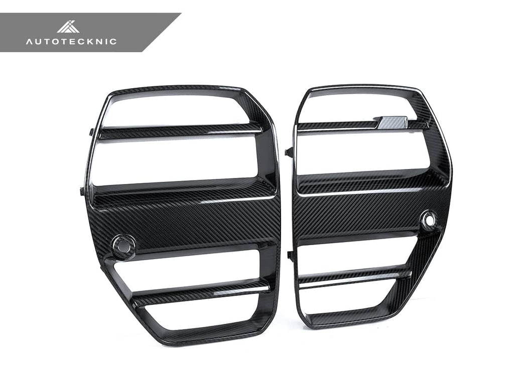 AutoTecknic Dry Carbon Podium V1 Front Grille Set - BMW G80 M3 | G82/ G83 M4