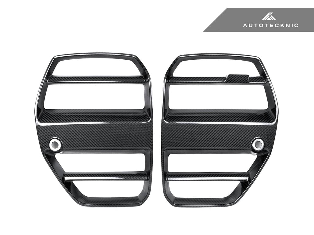 AutoTecknic Dry Carbon Podium V1 Front Grille Set - BMW G80 M3 | G82/ G83 M4