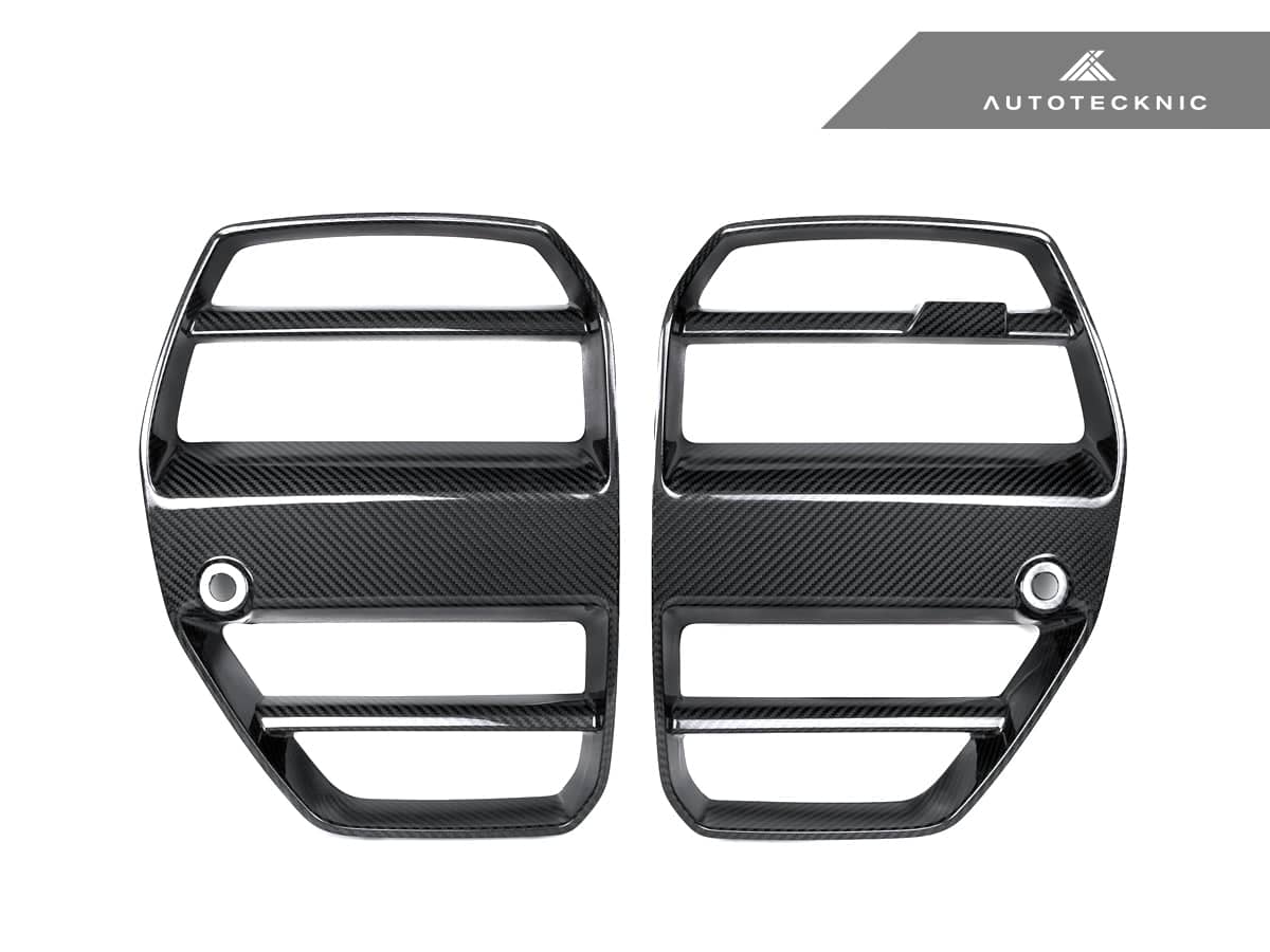 AutoTecknic Dry Carbon Podium V1 Front Grille Set - BMW G80 M3 | G82/ G83 M4