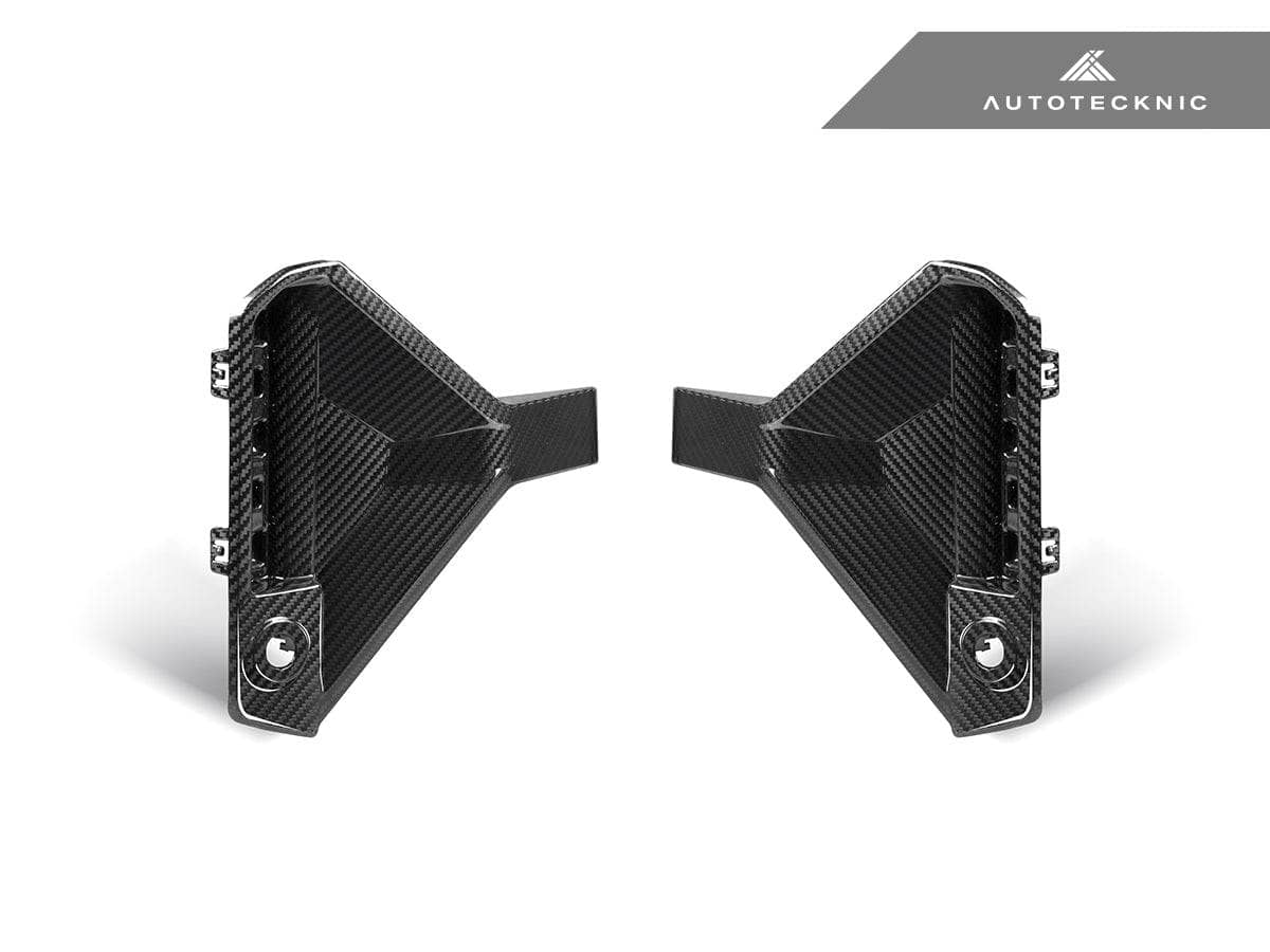 AutoTecknic Dry Carbon Rear Bumper Reflector Trim Set - BMW G87 M2