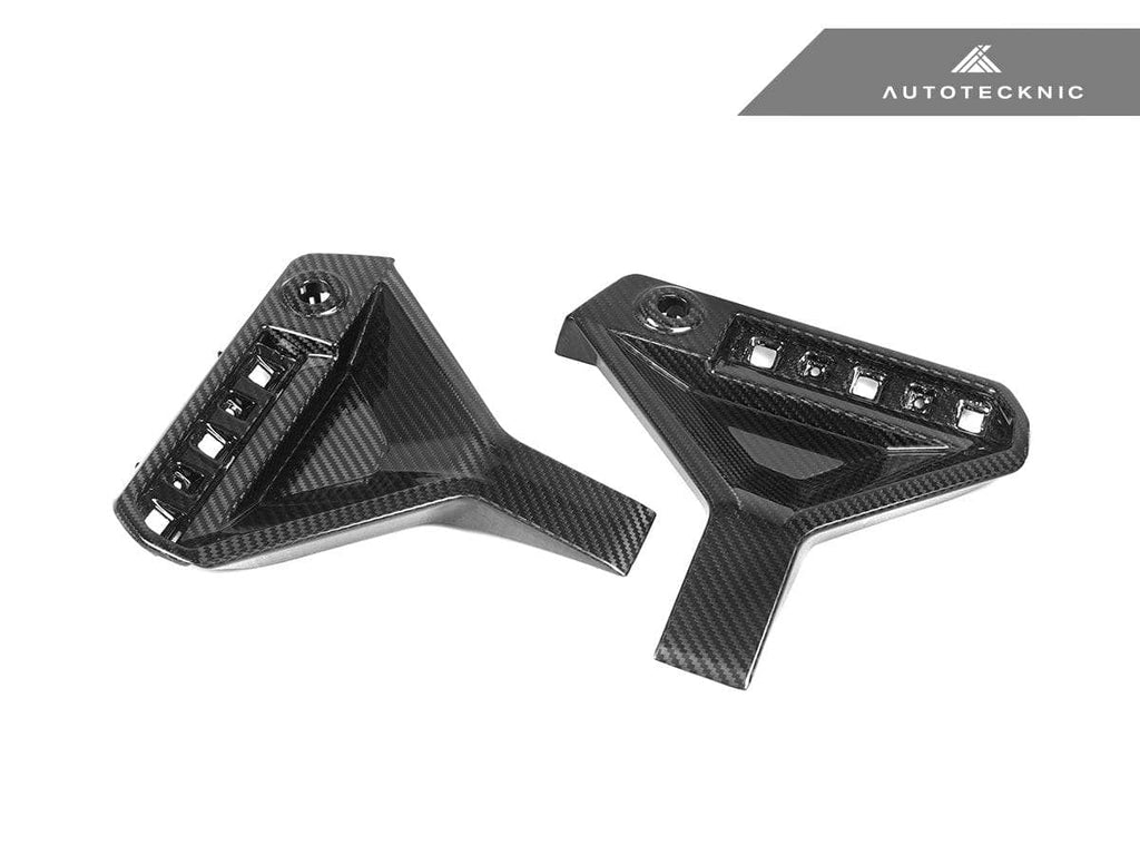 AutoTecknic Dry Carbon Rear Bumper Reflector Trim Set - BMW G87 M2