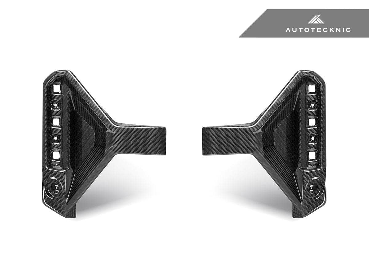 AutoTecknic Dry Carbon Rear Bumper Reflector Trim Set - BMW G87 M2