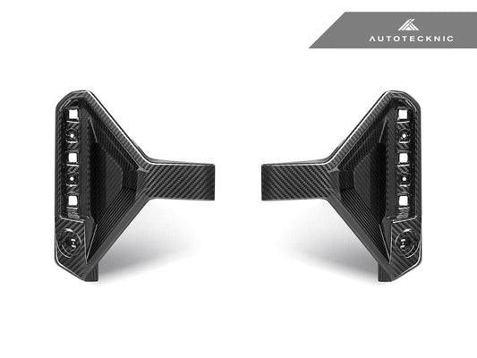 AutoTecknic Dry Carbon Rear Bumper Reflector Trim Set - BMW G87 M2