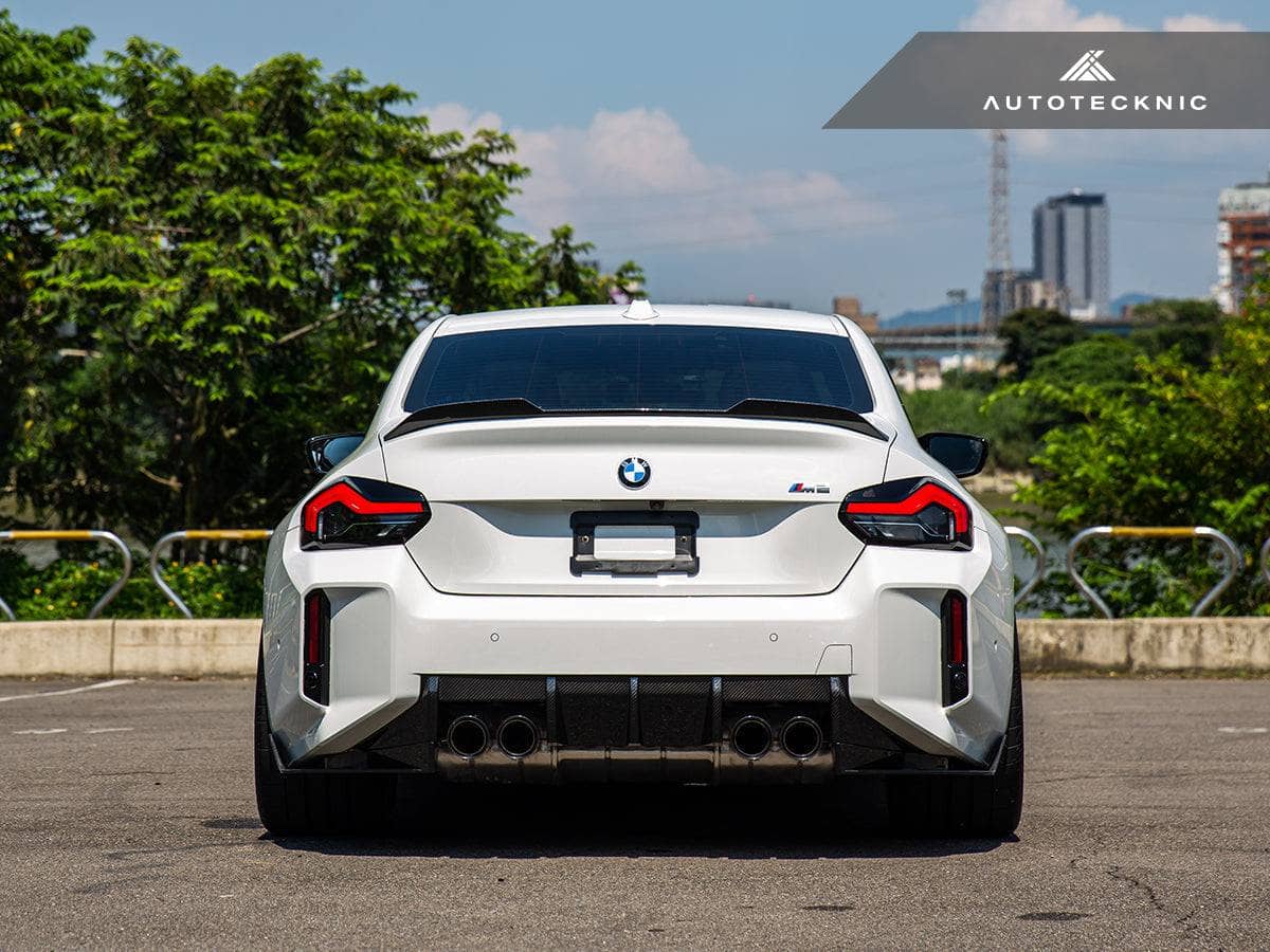 AutoTecknic Dry Carbon Rear Splitter Set - BMW G87 M2