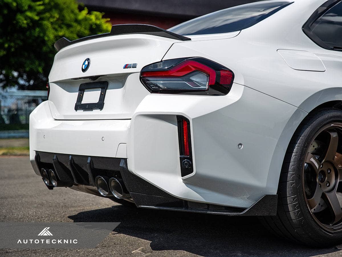 AutoTecknic Dry Carbon Rear Splitter Set - BMW G87 M2